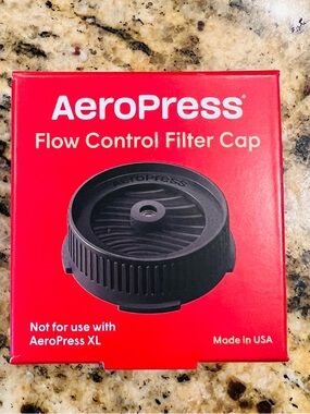 AeroPress Flow Control Filter Cap Stops Drip for Full Control Over Grind Size